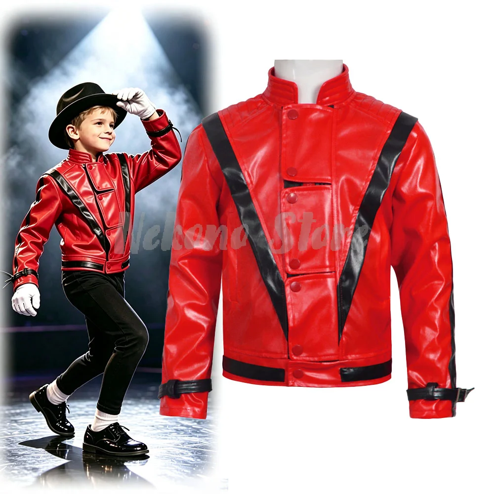 Retro Gaming Jacket - Michael Jackson Thriller Scary Costume Red