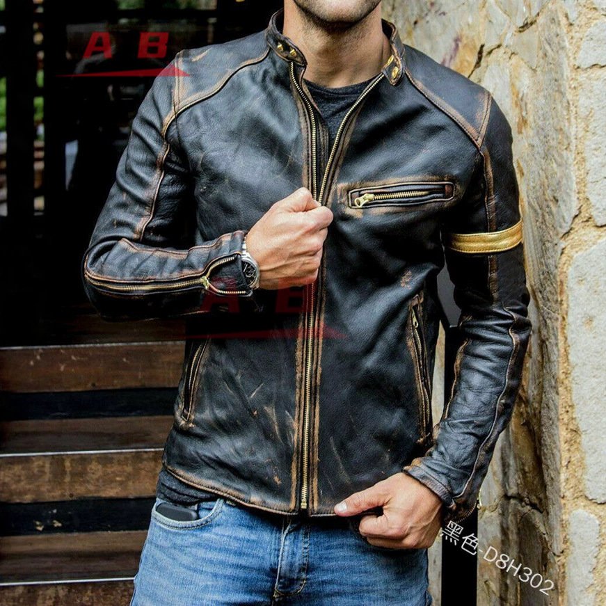 Retro Gaming Jacket - Motorcycle Retro Leather Jacket Streetwear Blazer
