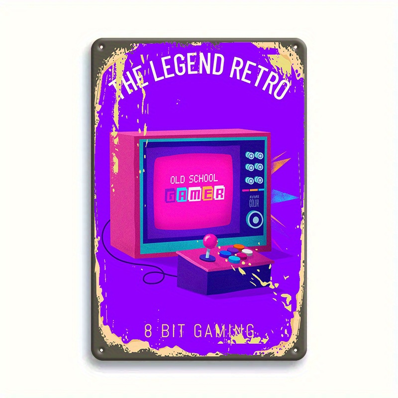 Retro 8 Bit Gaming Tin Sign -  - Retro Gaming Lounge recension och pris