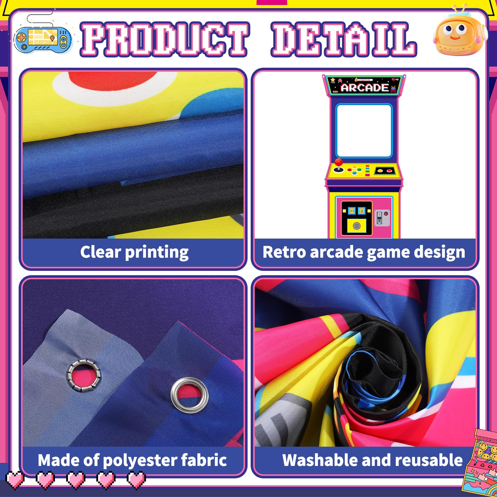 Retro Video Gaming Fabric Arca - Retro Gaming Videos recension och pris