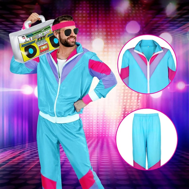 80s 90s Fancy Dress Costumes f - Retro Gaming Jacket recension och pris