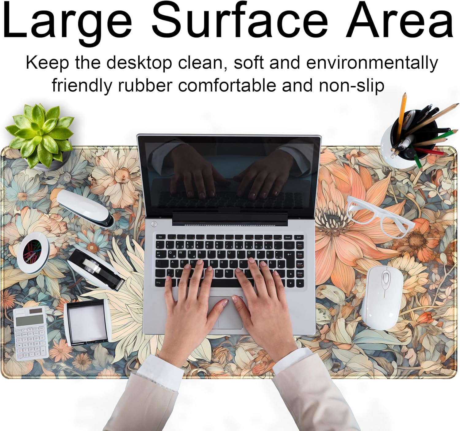 Retro Japanese Floral Desk Mat - Retro Gaming Keyboard And Mouse recension och pris