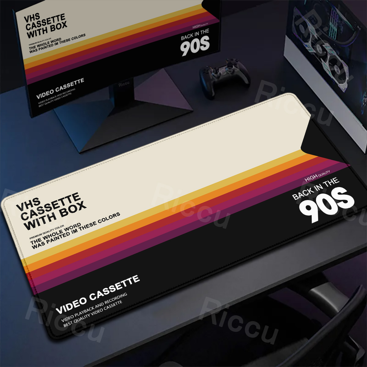 Retro VHS Style Mouse Pad Xxl  - Retro Gaming Keyboard And Mouse recension och pris